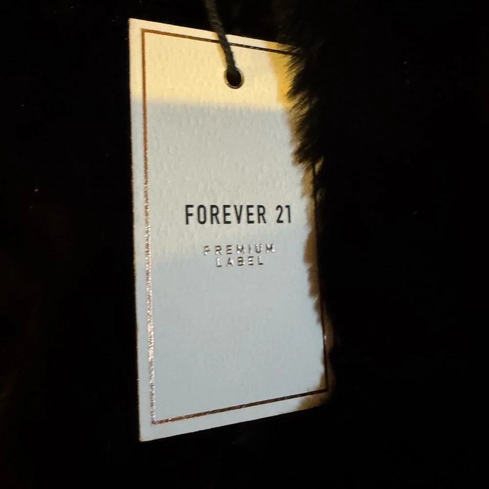 Forever 21 Plush Black Jacket perfect for holidays! - Picture 3 of 7